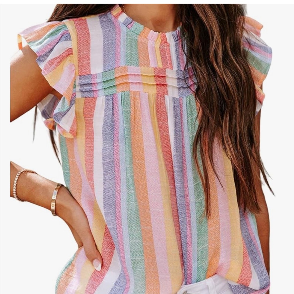 Colorful Striped Women's Top